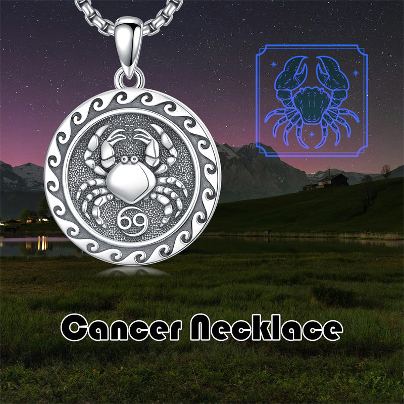 Sterling Silver 12 Zodiac Astrology Horoscope Pendant Necklace