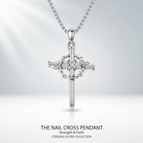 Sterling Silver Cross Pendant Necklace Christian Religious Jewelry Gifts for Anniversary