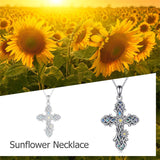 Sterling Silver Abalone Shell Turquoise Origami Cross Pendant Necklace
