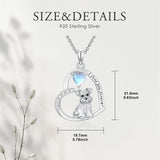 Sterling Silver Pitbull Yorkie Schnauzer Pendant Necklace Gifts for Women