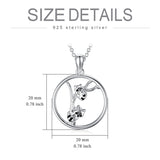 Sterling Silver Raccoon Dolphin Sea Otter Wolf Sloth Mother Daughter Pendant Necklace