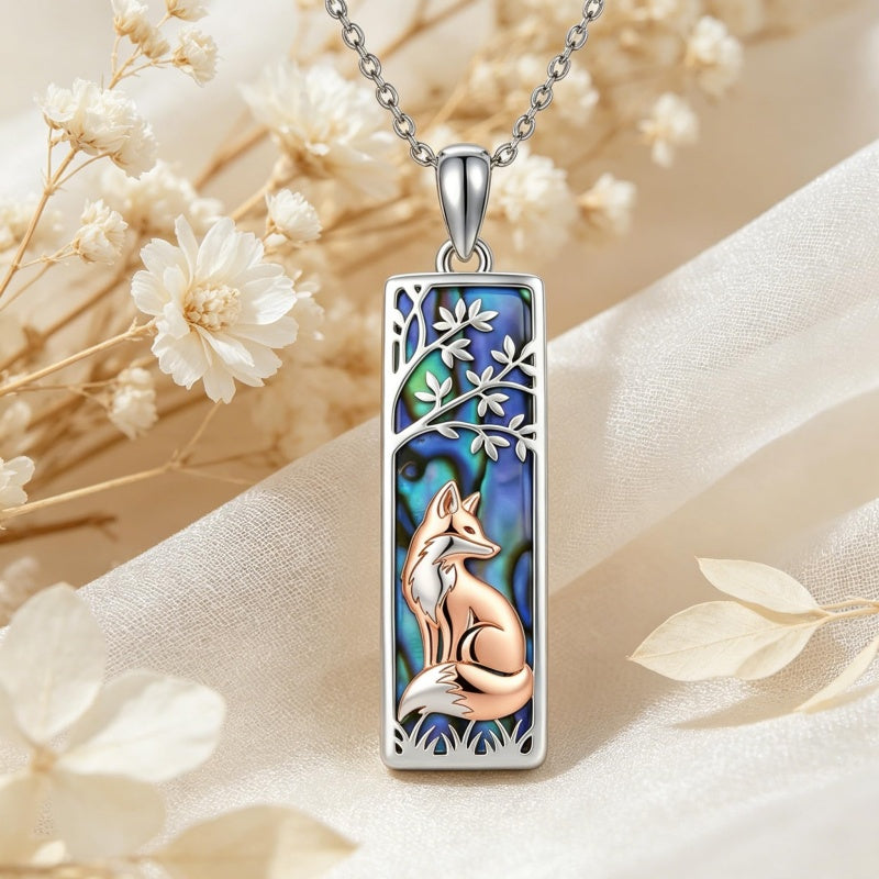 Sterling Silver Abalone Shell Bar Cardinal Bee Butterfly Hummingbird Dragonfly Phoenix Pendant Necklace for Women