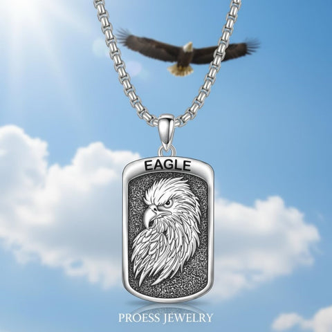 Sterling Silver Tiger Eagle Lion Dragon Phoenix Necklace for Men Animal Jewelry Gifts for Chrismas Birthday