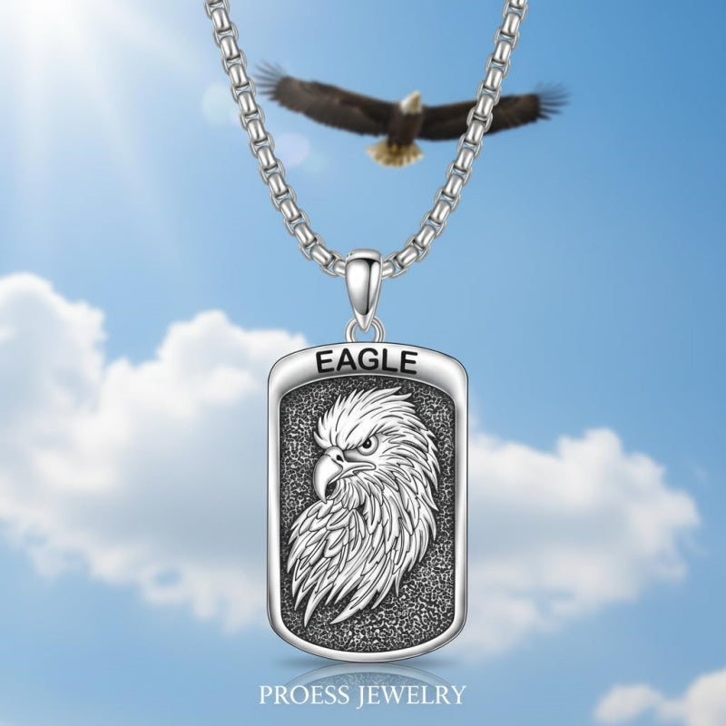Sterling Silver Tiger Eagle Lion Dragon Phoenix Necklace for Men Animal Jewelry Gifts for Chrismas Birthday