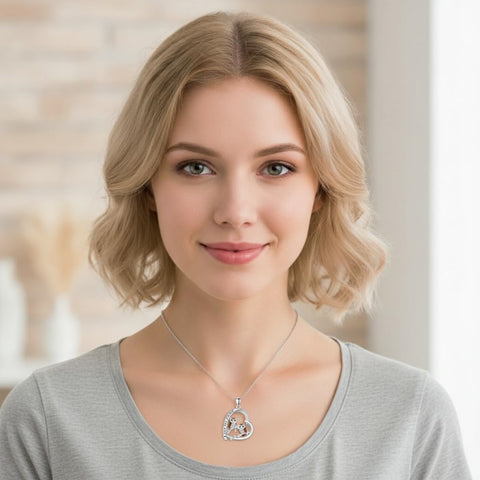 Sterling Silver Mother Daughter Squirrel Monkey Butterfly Bee Owl Necklace Engraved I Love You Forever