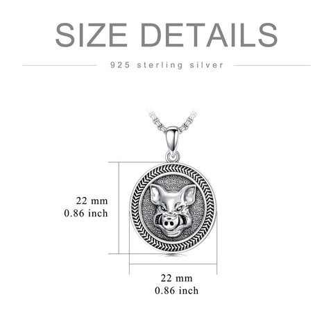 Sterling Silver  Eagle Elephant Fox Octopus Trident  Pig Raven Scorpion Pendant Necklace