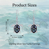 Sterling Silver Abalone Shell Hummingbird Owl Sea Turtle Cat Frog Horse Seahorse Dangle Earrings  Gifts for Christmas