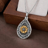 Sterling Silver Cross Hummingbird Cardinal  Rose Sunflower Urn  Necklace for Ashes Cremation Jewelry