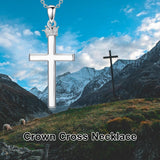 Sterling Silver Cross Pendant Necklace Christian Religious Jewelry Gifts for Anniversary