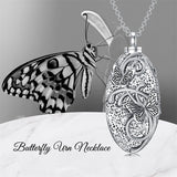 Sterling Silver Butterfly Urn Necklace For Ashes
