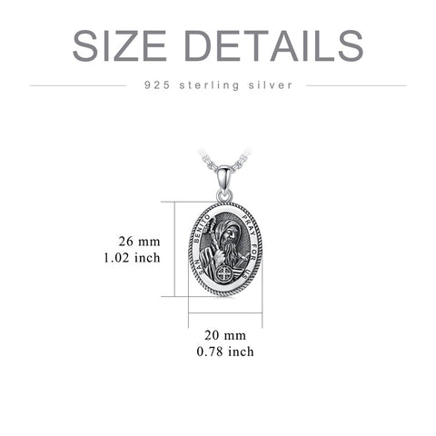Sterling Silver Saint Joseph St Michael Saint Peter Saint Christopher Religious Pendant Necklace