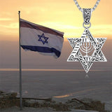 Sterling Silver Star of David Chai Cross Evil Eye Lion of Judah Menorah Tree of Life Protection Pendant Necklace