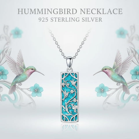 Sterling Silver Abalone Shell Bar Cardinal Bee Butterfly Hummingbird Dragonfly Phoenix Pendant Necklace for Women