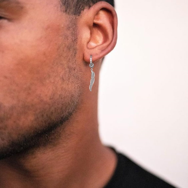 14K Gold Plated Viking  Hoop Earrings for Men