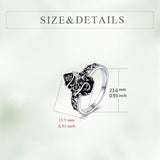 Sterling Silver Vintage Cat Butterfly Dragonfly Hummingbird Snake Ring for Women