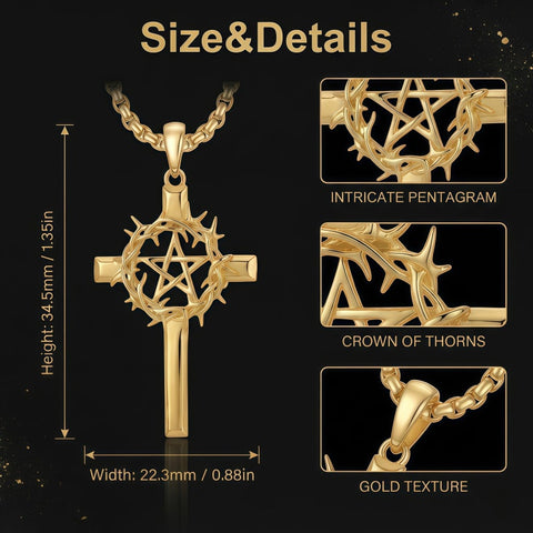 14K Gold Plated Cross Pendant Necklace Christian Jewelry Gifts