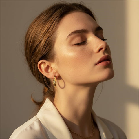 14K Gold Plated Trendy Elegant  Earring for Women
