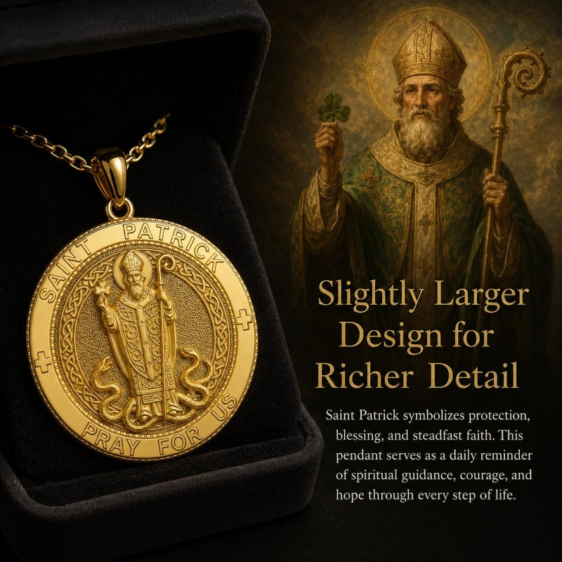 Patron Saint Medal Gold Plated Catholic Pendant Christian Religious Necklace Amulet Jewelry