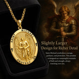 Patron Saint Medal Gold Plated Catholic Pendant Christian Religious Necklace Amulet Jewelry