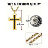 14K Plated Gold Cross Pendant Crucifix Necklace Christian Jewelry Baptism Religious Faith