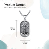 Sterling Silver Memento Mori Tree of Life Anubis Pendant Viking Amulet   Protection Pendant Necklace Halloween Gift