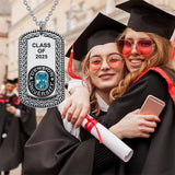 Sterling Silver Personalized Birthstone Class Necklaces High School, College University Pendant Necklace