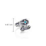 Sterling SilverMustard Seed Turtle Ocean Butterfly Dragonfly Turquoise Adjustable  Spoon Ring Spoon Jewelry for Women