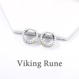 14K Gold Plated  Viking Hoop Earrings