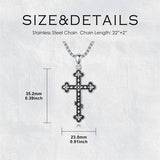 Sterling Silver Orthodox Cross Pendant Necklace Religious Gift