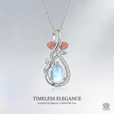Sterling Silver Teardrop Gemstone Rose Butterfly Infinity Heart Necklace for Women
