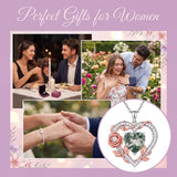 Sterling Silver Teardrop Gemstone Rose Butterfly Infinity Heart Necklace for Women