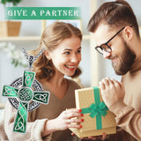 14K Gold Plated Celtic Vikin Cross Pendant Necklace Irish Jewelry Religious Protective Gift