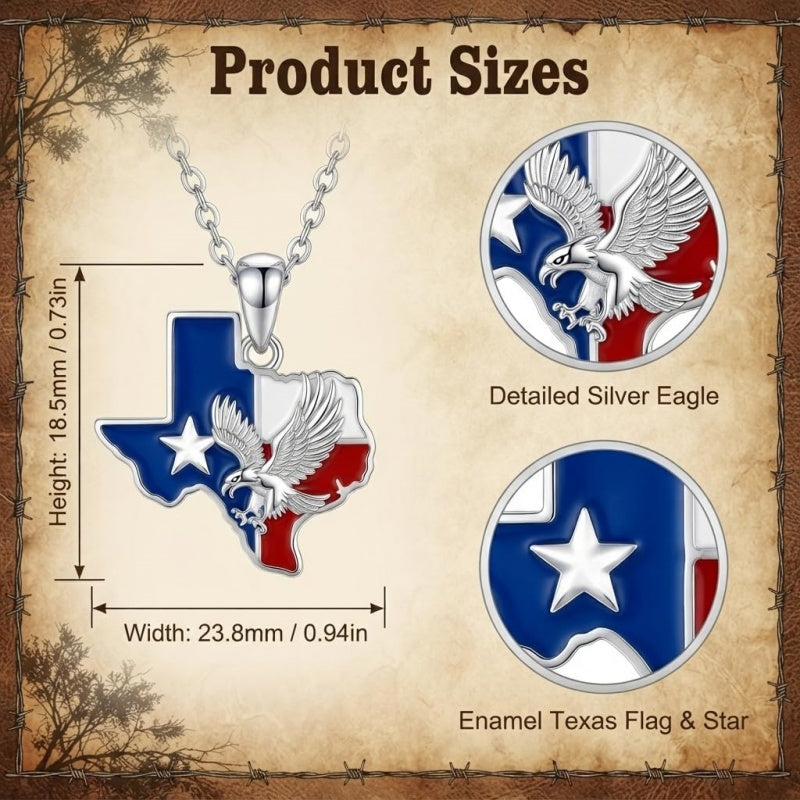 Sterling Silver  Bluebonnets Cow Skull Cowboy Hat Boot Cactus Cowgirl Texas Necklace Texas Necklace