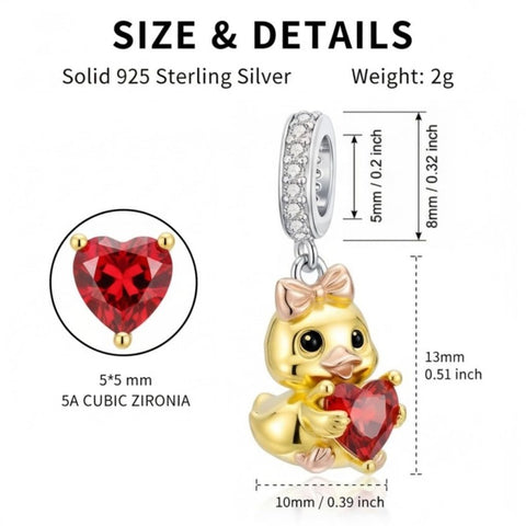 Sterling Silver Lion Red Panda Fox Bear Capybara Charm Beads Christmas Birthday Gift