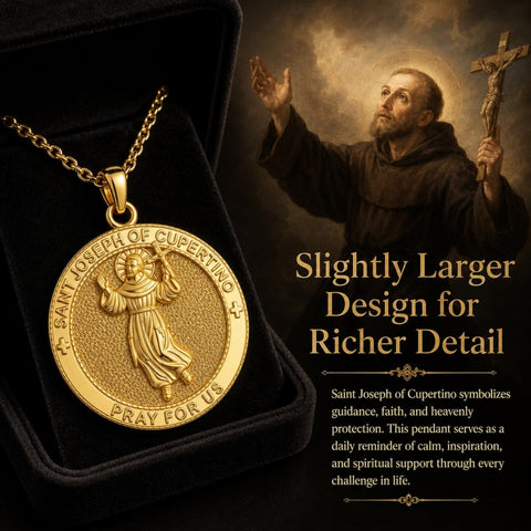 Patron Saint Medal Gold Plated Catholic Pendant Christian Religious Necklace Amulet Jewelry