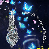 Sterling Silver Butterfly Urn Necklace For Ashes