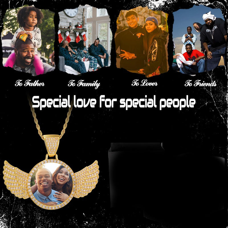 14K Gold Plated Personalized Photo Pendant Necklace Personalized Gift