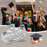 Copper Sterling Silver Personalized Birthstone High School College Class Ring Graduation Memorial Rings Gifts for Her