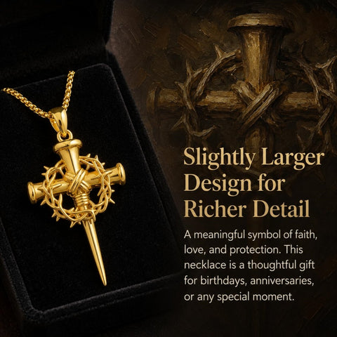 Cross Pendant Necklace  14K Gold Plated Christian Faith Jewelry