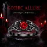 Sterling Silver 10K 14K 18K Gold Personalized Gothic Skull Ring Exquisite Spooky Jewelry for Halloween Lovers