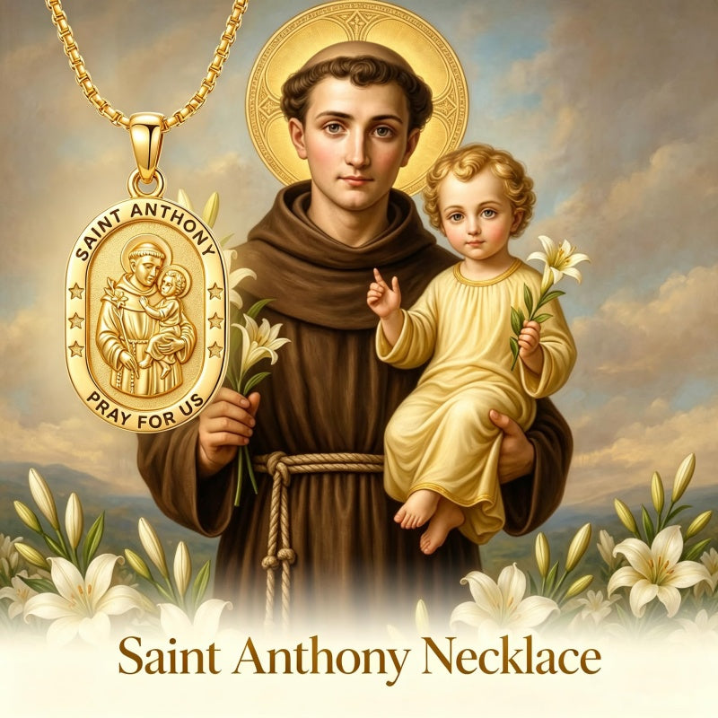 14K Gold  Plated Patron Saint Pendant Necklace Catholic Saints Religious Protective Jewelry Gift
