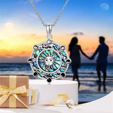 Sterling Silver Sun Pendant Necklace