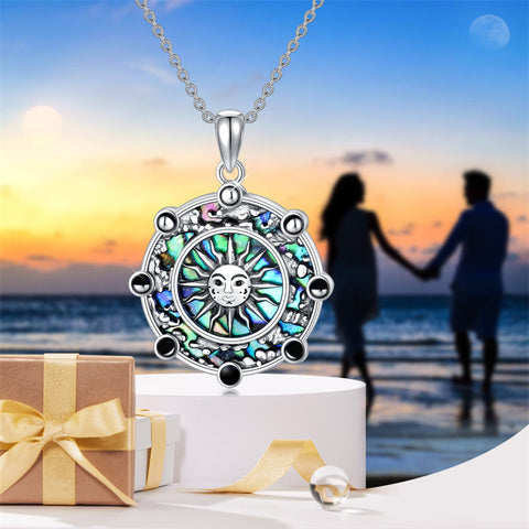 Sterling Silver Sun Pendant Necklace