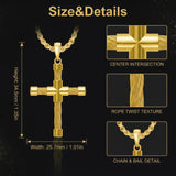 14K Gold Plated Cross Pendant Necklace Christian Jewelry Gifts