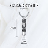 Sterling Silver Bullet Butterfly Rose Dragon Eagle Jesus Urn Necklace for Ashes