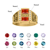 Sterling Sliver Personalied Engraved Birthstone Graduation High School Rings