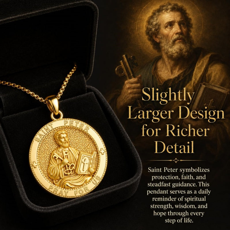 Patron Saint Medal Gold Plated Catholic Pendant Christian Religious Necklace Amulet Jewelry