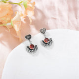 Sterling Silver Cubic Zirconia Spider Stud Earrings