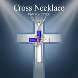 Sterling Silver Cross Pendant Necklace Christian Religious Jewelry Gifts for Anniversary