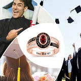 Sterling Silver 10K Gold 14K Gold 18K Gold Personalized Birthstone Engraved Class Ring Graduation Ring